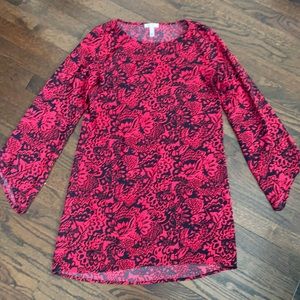 Nordstrom red and black dress